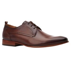 Base London Mens Gambino Excel Leather Oxfords / Burnt Brown